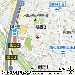 鶴野会館周辺の地図