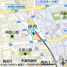 マツヤデンキ阪急伊丹店周辺の地図