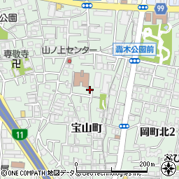 大阪府豊中市宝山町9-7周辺の地図