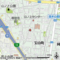 大阪府豊中市宝山町8-6周辺の地図