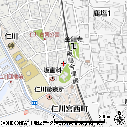 兵庫県宝塚市仁川台5周辺の地図