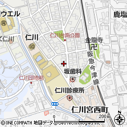 兵庫県宝塚市仁川台27周辺の地図
