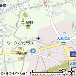 静岡県掛川市大池2582周辺の地図