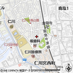 兵庫県宝塚市仁川台15周辺の地図