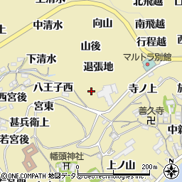 愛知県西尾市吉良町宮崎退張地周辺の地図