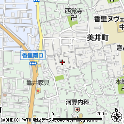 大阪府寝屋川市美井町2周辺の地図