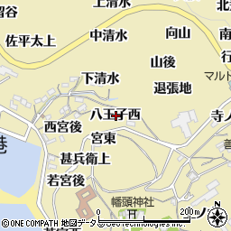 愛知県西尾市吉良町宮崎八王子西周辺の地図