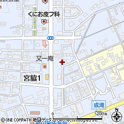 静岡県掛川市宮脇1丁目16周辺の地図