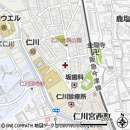 兵庫県宝塚市仁川台26周辺の地図