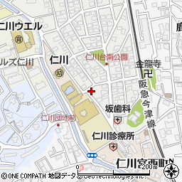 兵庫県宝塚市仁川台33-2周辺の地図