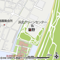 静岡県浜松市浜名区新野周辺の地図