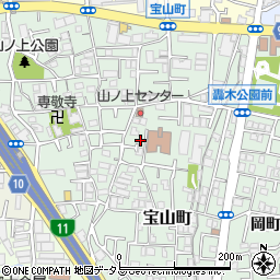大阪府豊中市宝山町8-13周辺の地図