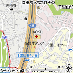 ＡＯＫＩ大阪千里総本店周辺の地図