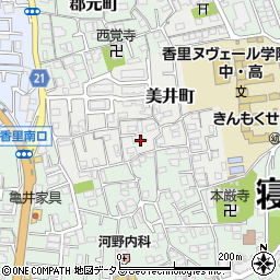 大阪府寝屋川市美井町11周辺の地図