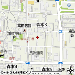 兵庫県伊丹市森本3丁目153周辺の地図