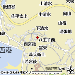 愛知県西尾市吉良町宮崎（清右衛上）周辺の地図