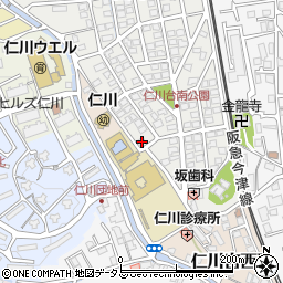 兵庫県宝塚市仁川台34周辺の地図