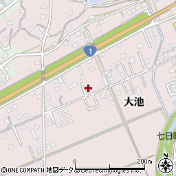 静岡県掛川市大池237周辺の地図