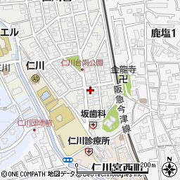 兵庫県宝塚市仁川台24周辺の地図