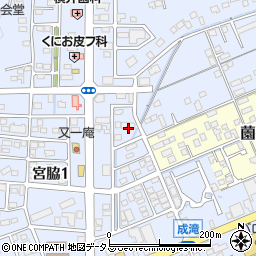 静岡県掛川市宮脇1丁目23周辺の地図