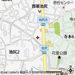 株式会社ヨシケイこうべ　伊丹営業所周辺の地図