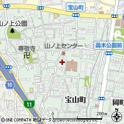 大阪府豊中市宝山町7-1周辺の地図