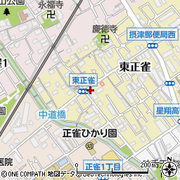 セブンイレブン摂津東正雀店周辺の地図