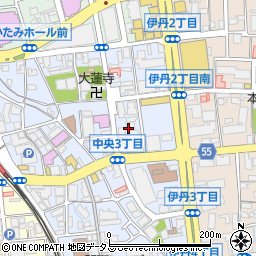 兵庫県伊丹市中央3丁目1周辺の地図