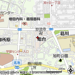 静岡県掛川市旭台周辺の地図