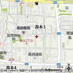 兵庫県伊丹市森本3丁目156周辺の地図