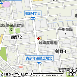 大阪府摂津市鶴野周辺の地図