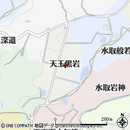 京都府京田辺市天王黒岩周辺の地図