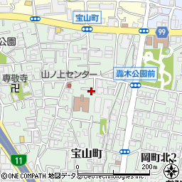 大阪府豊中市宝山町7-21周辺の地図