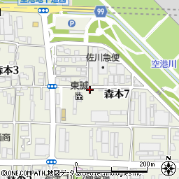 兵庫県伊丹市森本7丁目135周辺の地図