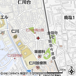 兵庫県宝塚市仁川台64周辺の地図