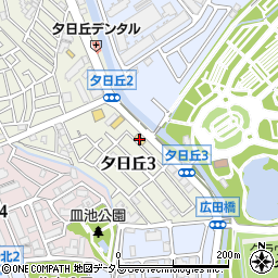 ファミリーマート豊中夕日丘店周辺の地図