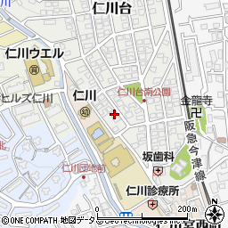 兵庫県宝塚市仁川台45周辺の地図