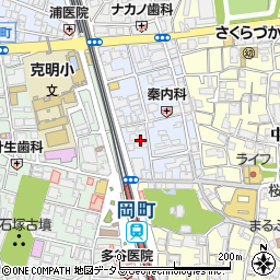 大阪府豊中市岡町1-18周辺の地図