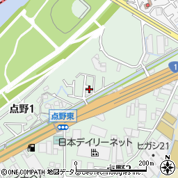 大阪府寝屋川市点野1丁目12周辺の地図