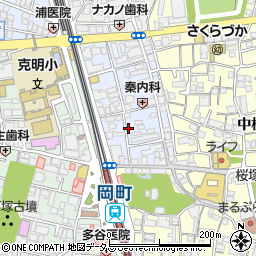 大阪府豊中市岡町7-4周辺の地図