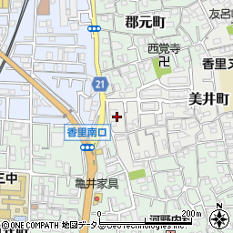 大阪府寝屋川市美井町4周辺の地図