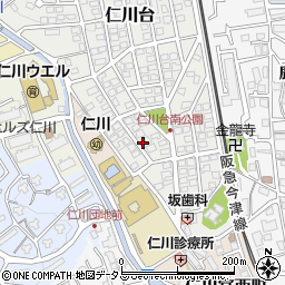 兵庫県宝塚市仁川台51-1周辺の地図