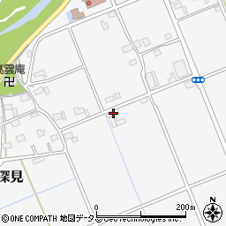 静岡県袋井市深見208周辺の地図