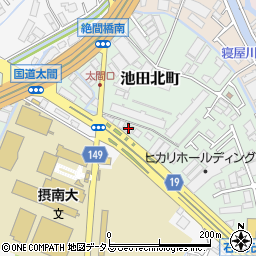 布亀北大阪営業所周辺の地図