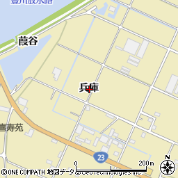 愛知県豊橋市清須町兵庫周辺の地図