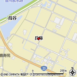 愛知県豊橋市清須町（兵庫）周辺の地図