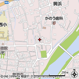 兵庫県姫路市網干区興浜1127-10周辺の地図
