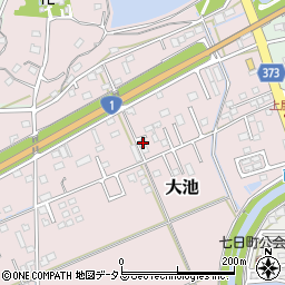 静岡県掛川市大池107-5周辺の地図