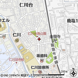 兵庫県宝塚市仁川台63-2周辺の地図