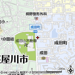 名鉄協商寝屋川成田町駐車場周辺の地図